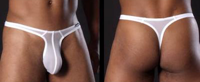 White sheer thong.