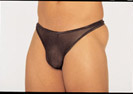 Men's See thru fishnet thong.